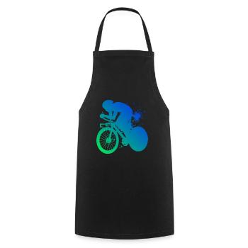 Road Cyclist Men's Road Bike Road Bike Road Bike - Cooking Apron - black - Front - AI Model Male 185 dark (185cm)