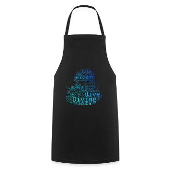 Tauchen Scuba Diver Scuba Tauchen Diving - Tablier de cuisine - noir - Devant - AI Model Male 185 dark (185cm)