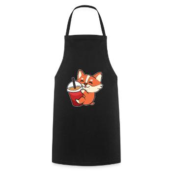 Corgi - Tablier de cuisine - noir - Devant - AI Model Male 185 dark (185cm)