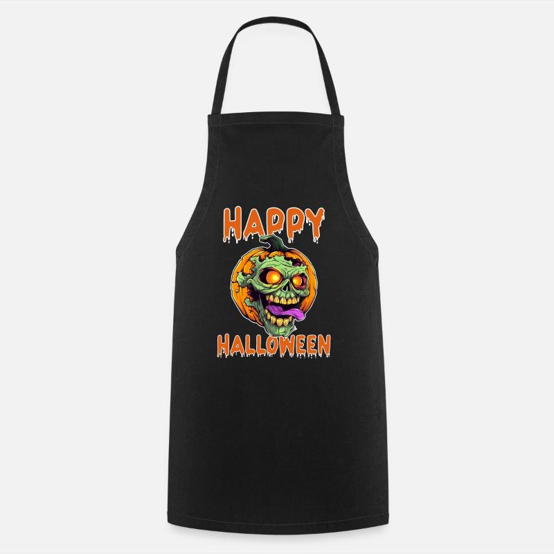 Happy Zombie Halloween - Cooking Apron - black