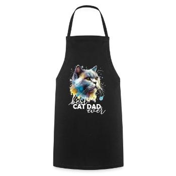 Best Cat Dad Ever - Cooking Apron - black - Front - AI Model Male 185 dark (185cm)