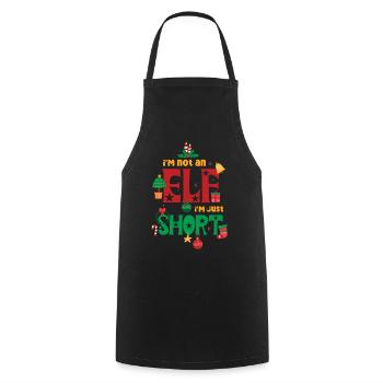 I'm Not an Elf, I'm Just Short Funny Christmas - Cooking Apron - black - Front - AI Model Male 185 dark (185cm)