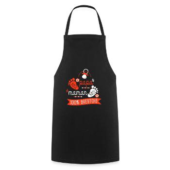 Brest Naissance bébé supporter club football Brest - Tablier de cuisine - noir - Devant - AI Model Male 185 dark (185cm)