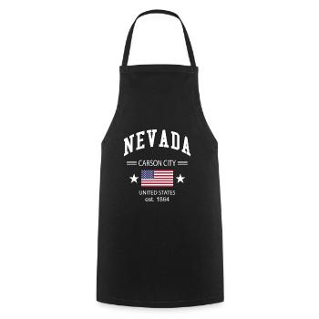 Nevada - Cooking Apron - black - Front - AI Model Male 185 dark (185cm)