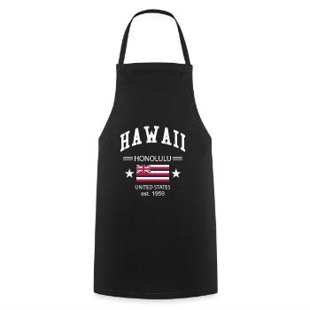 Hawaii - Cooking Apron - black - Front - AI Model Male 185 dark (185cm)