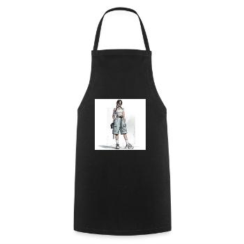 Street Style Baddie Braids, Cargo Shorts & Cool - Cooking Apron - black - Front - AI Model Male 185 dark (185cm)