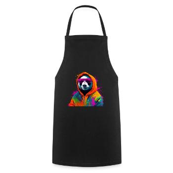 Pandabär Bambus Panda Bunt - Kochschürze - Schwarz - Vorne - AI Model Male 185 dark (185cm)