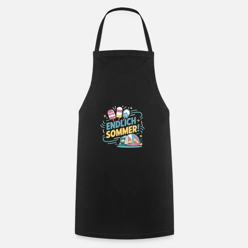 Summer at last - Cooking Apron - black