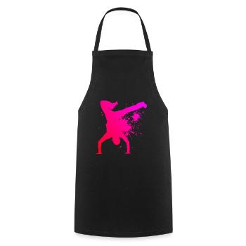 Hip Hop Hiphop Bgirl Breakdance Damen Break Dance - Kochschürze - Schwarz - Vorne - AI Model Male 185 dark (185cm)