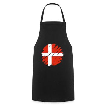 Danemark Drapeau Scandinavie Drapeau danois Voyage - Tablier de cuisine - noir - Devant - AI Model Male 185 dark (185cm)