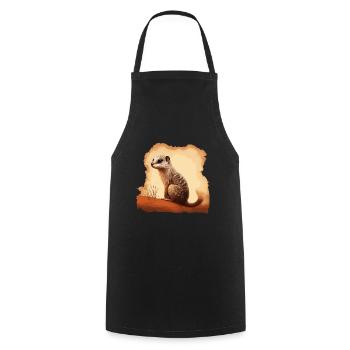 Baby Mongoose Mongoose - Cooking Apron - black - Front - AI Model Male 185 dark (185cm)