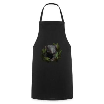 Wombat Baby Australie - Tablier de cuisine - noir - Devant - AI Model Male 185 dark (185cm)