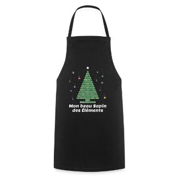 MON BEAU SAPIN DES ELEMENTS - Tablier de cuisine - noir - Devant - AI Model Male 185 dark (185cm)