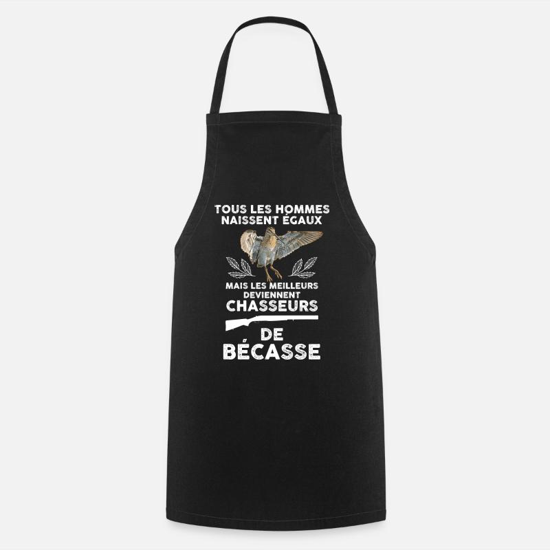 Bécasse, chasse passion chasseur - Tablier de cuisine - noir