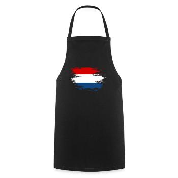 Holland flag used design - Cooking Apron - black - Front - AI Model Male 185 dark (185cm)