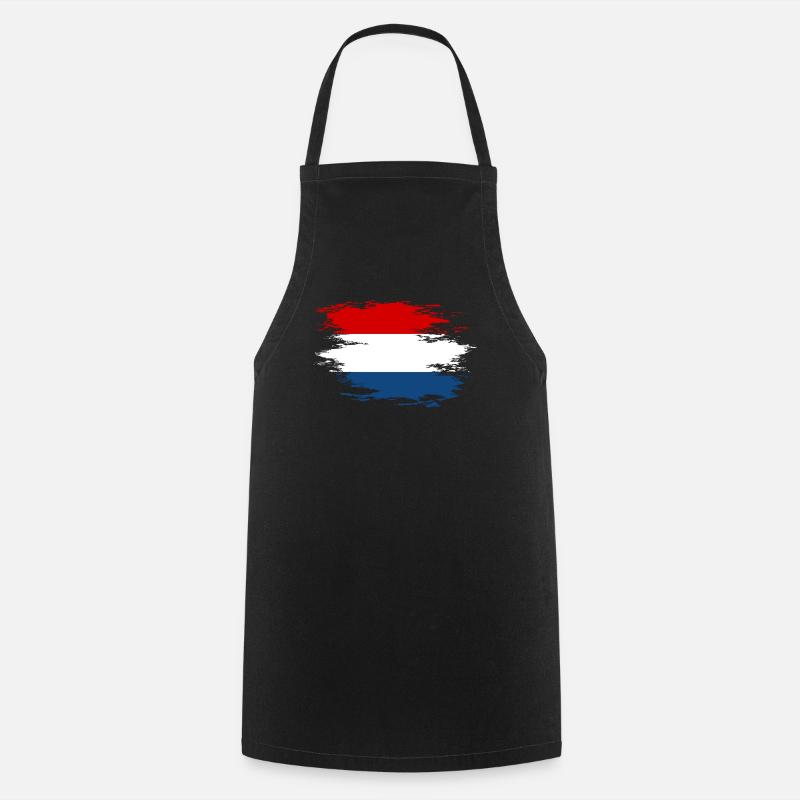 Drapeau hollandais utilisé design - Tablier de cuisine - noir