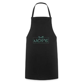 Nope - Kochschürze - Schwarz - Vorne - AI Model Male 185 dark (185cm)