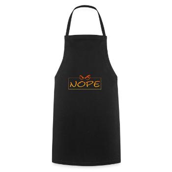Nope - Kochschürze - Schwarz - Vorne - AI Model Male 185 dark (185cm)