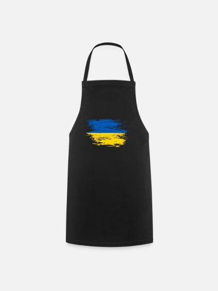 Ukraine Flagge used - Kochschürze - Schwarz