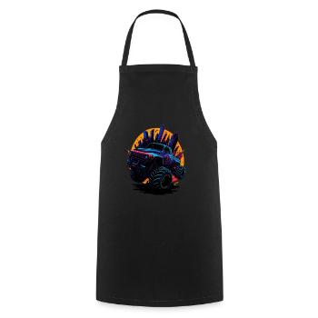 Monster truck - Tablier de cuisine - noir - Devant - AI Model Male 185 dark (185cm)