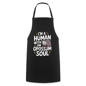 Opossum Possum Animal - Cooking Apron - black - Front - AI Model Male 185 dark (185cm)
