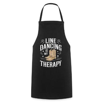 Line Dancing Dancing Dancers - Cooking Apron - black - Front - AI Model Male 185 dark (185cm)