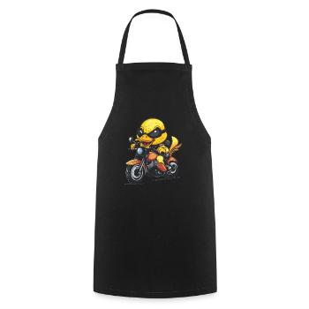 Moto canard avec lunettes de soleil - Tablier de cuisine - noir - Devant - AI Model Male 185 dark (185cm)