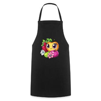 Niedliche Früchtchen - Kochschürze - Schwarz - Vorne - AI Model Male 185 dark (185cm)