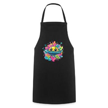 Douce aventure OVNI - Tablier de cuisine - noir - Devant - AI Model Male 185 dark (185cm)