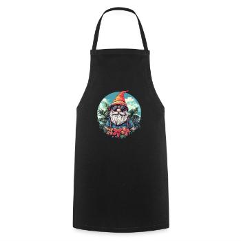 Tropical garden gnome with sunglasses - Cooking Apron - black - Front - AI Model Male 185 dark (185cm)