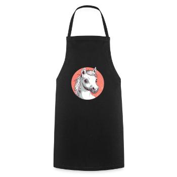 White bangs with a view - Cooking Apron - black - Front - AI Model Male 185 dark (185cm)