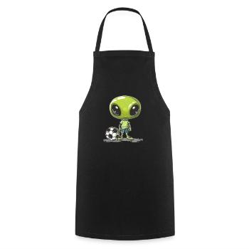 Soccer Alien Buddy - Cooking Apron - black - Front - AI Model Male 185 dark (185cm)