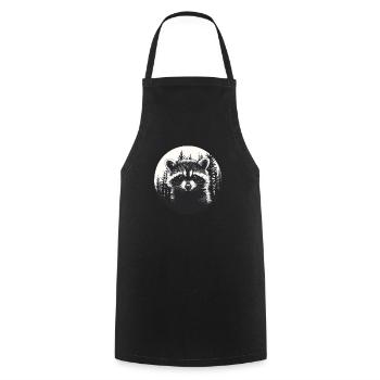 Raccoon in the forest district - Cooking Apron - black - Front - AI Model Male 185 dark (185cm)