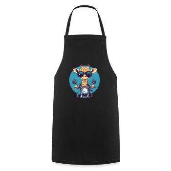Giraffe with sunglasses - Cooking Apron - black - Front - AI Model Male 185 dark (185cm)