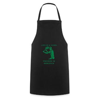 Life for tennis - Cooking Apron - black - Front - AI Model Male 185 dark (185cm)