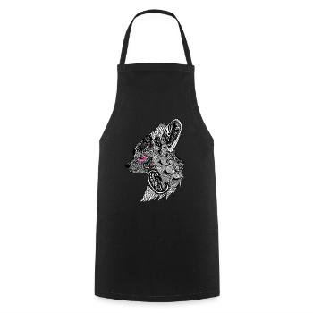Tier-Tattoo & Tribals, Geschenk, Geburtstag, Fuchs - Kochschürze - Schwarz - Vorne - AI Model Male 185 dark (185cm)