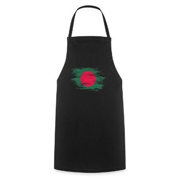 Drapeau du Bangladesh utilisé - Tablier de cuisine - noir - Devant - AI Model Male 185 dark (185cm)