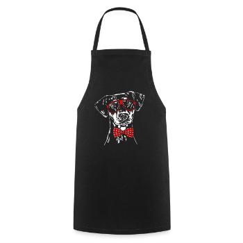 GERMAN PINSCHER Dog Glasses Dogs Wilsigns - Cooking Apron - black - Front - AI Model Male 185 dark (185cm)