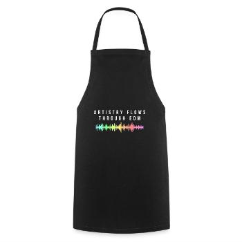 Artistry Flows Through EDM Vibrant Soundwave - Cooking Apron - black - Front - AI Model Male 185 dark (185cm)