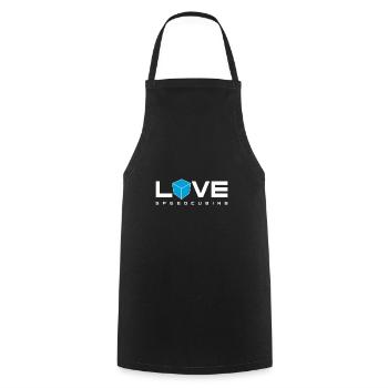 Love Speedcubing. - Cooking Apron - black - Front - AI Model Male 185 dark (185cm)