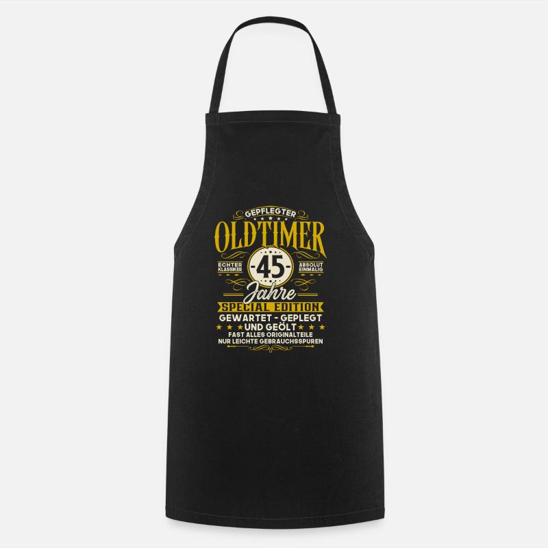 45 Geburtstag Geschenk Oldtimer 45 Jahre - Kochschürze - Schwarz
