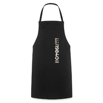 39th Birthday Man Original June Year 1984 - Cooking Apron - black - Front - AI Model Male 185 dark (185cm)