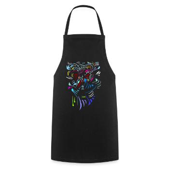 TRIBAL 30 05 - Cooking Apron - black - Front - AI Model Male 185 dark (185cm)