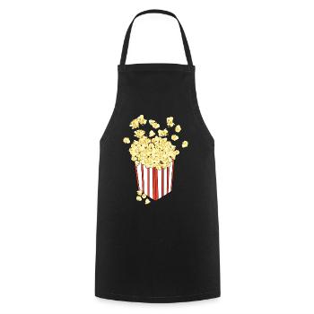 Tenue de costume de pop-corn - Tablier de cuisine - noir - Devant - AI Model Male 185 dark (185cm)