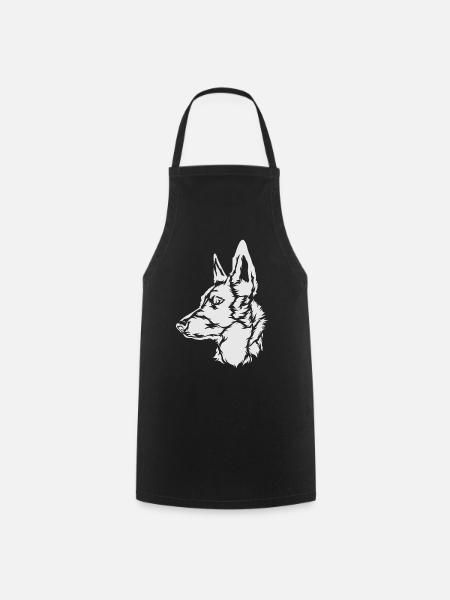 Malinois , Belgian Shepherd Holland Herder - Cooking Apron - black