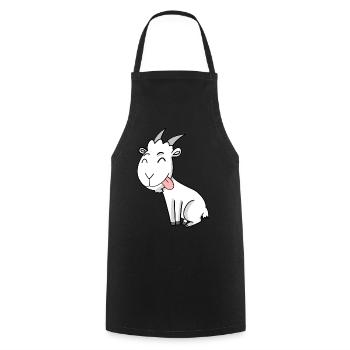 Goat Goat Buck - Cooking Apron - black - Front - AI Model Male 185 dark (185cm)