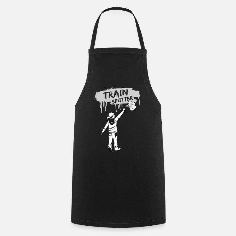 Graffiti train spotter - Cooking Apron - black