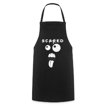Graphique drôle et effrayé - Tablier de cuisine - noir - Devant - AI Model Male 185 dark (185cm)