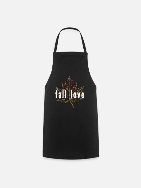 fall love Herbst bunt - Kochschürze - Schwarz