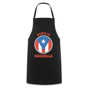Aguadilla Puerto Rico - Cooking Apron - black - Front - AI Model Male 185 dark (185cm)